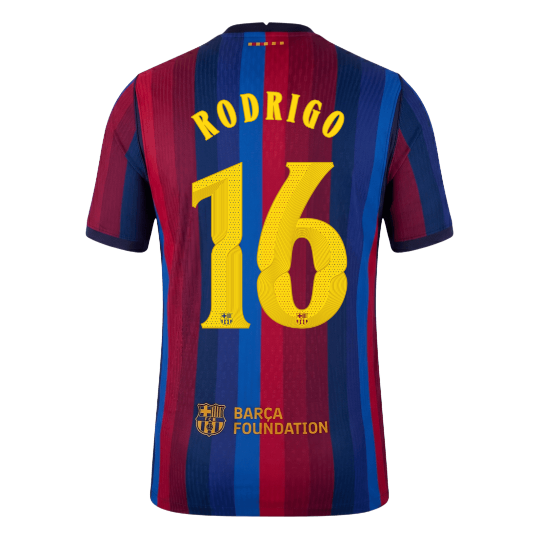 Barcelona 2026/27 İç Saha Forması RODRIGO #16 - UCL - Oyuncu Versiyonu