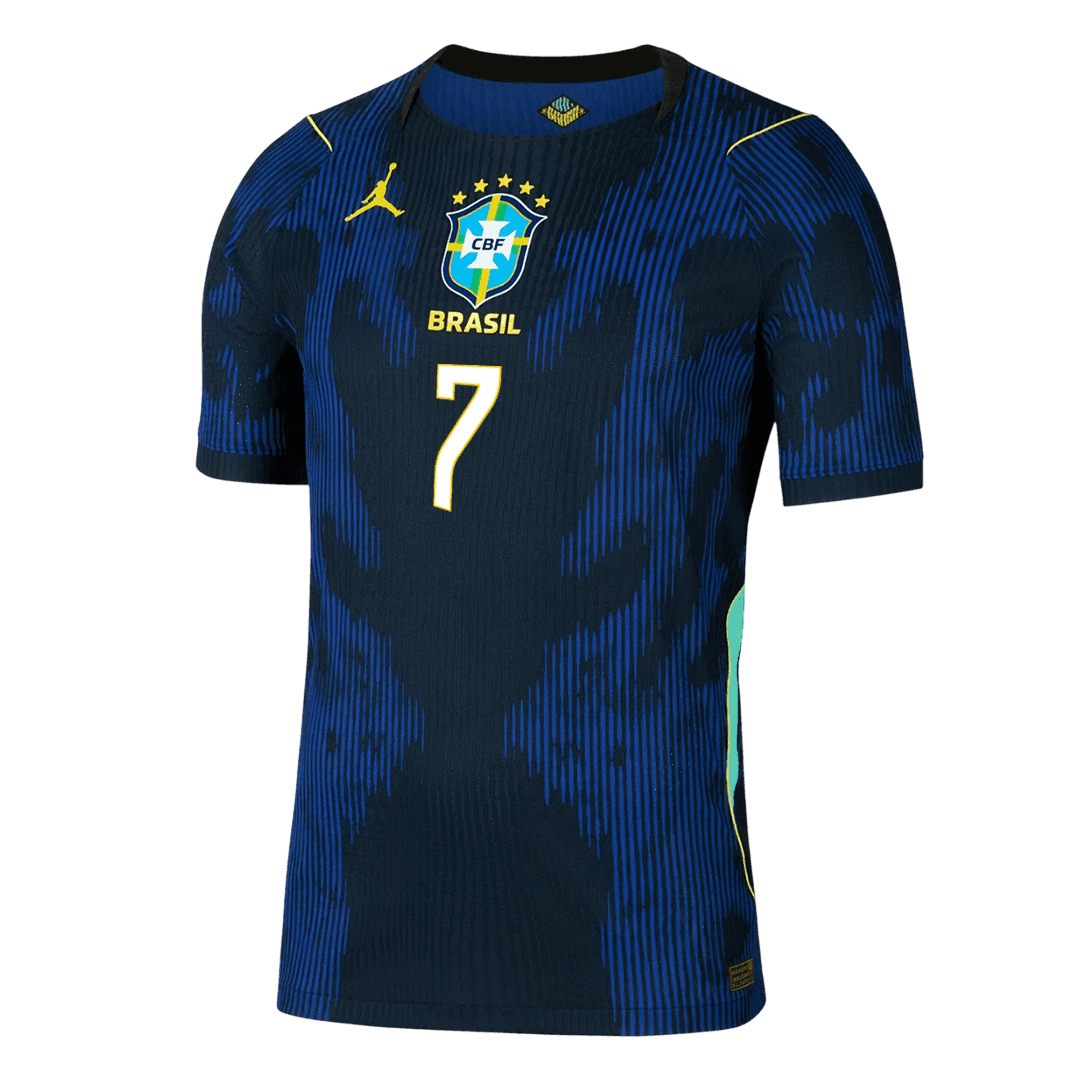 Brazil 2026 Dünya Kupası Deplasman Forması VINI JR. #7 - Oyuncu Versiyonu