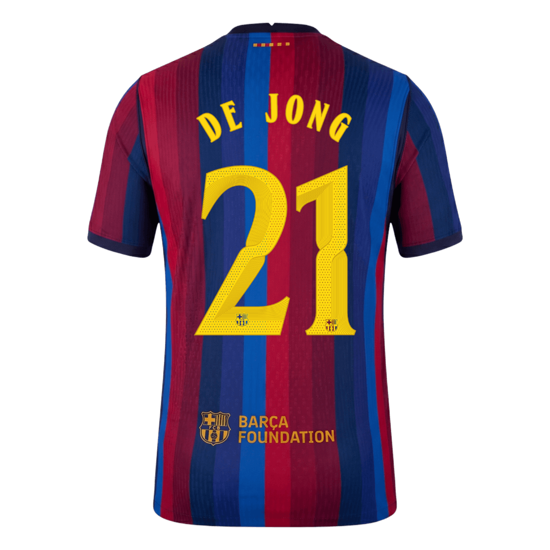 Barcelona 2026/27 İç Saha Forması DE JONG #21 - UCL - Oyuncu Versiyonu