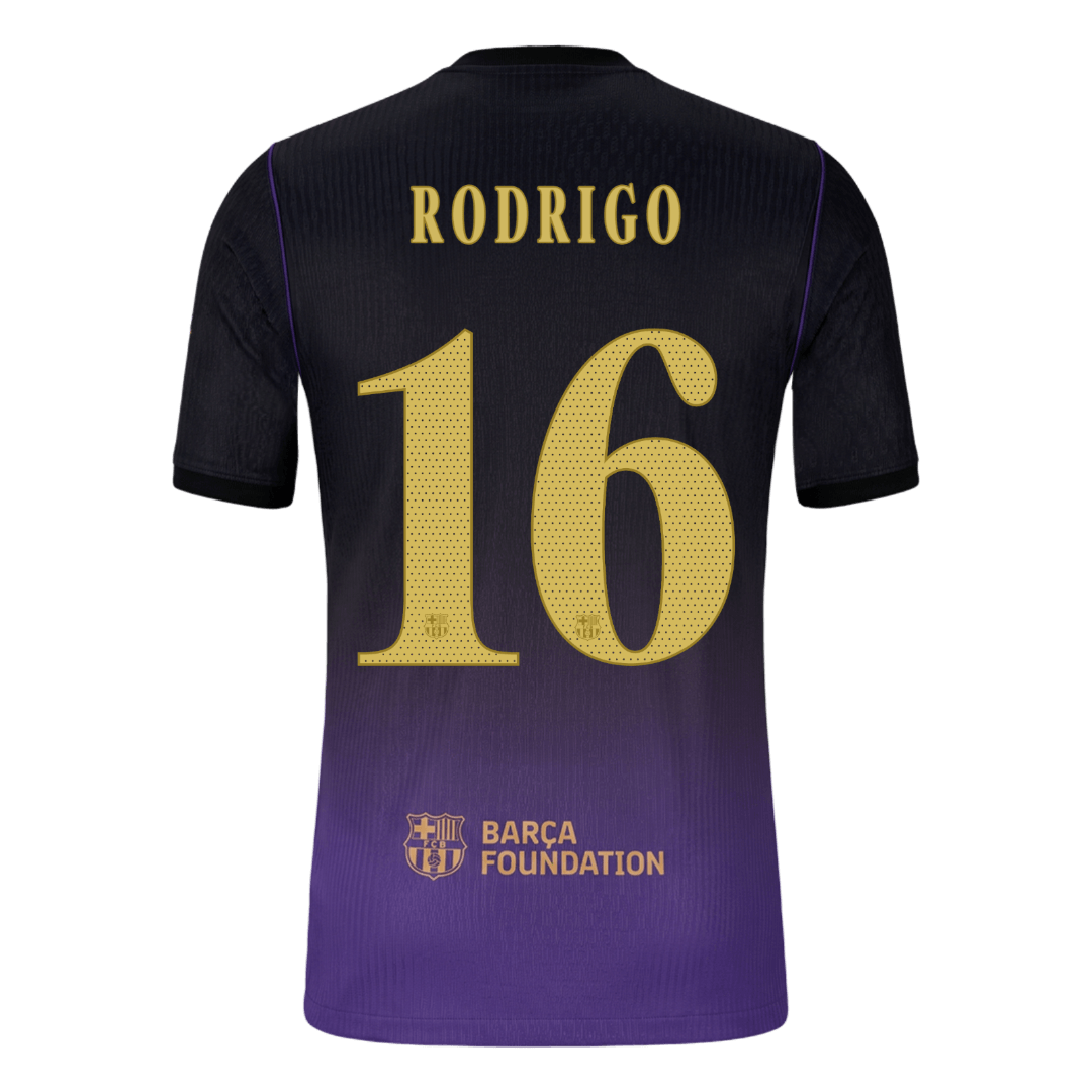 Barcelona 2026/27 Deplasman Forması RODRIGO #16 - UCL - Oyuncu Versiyonu