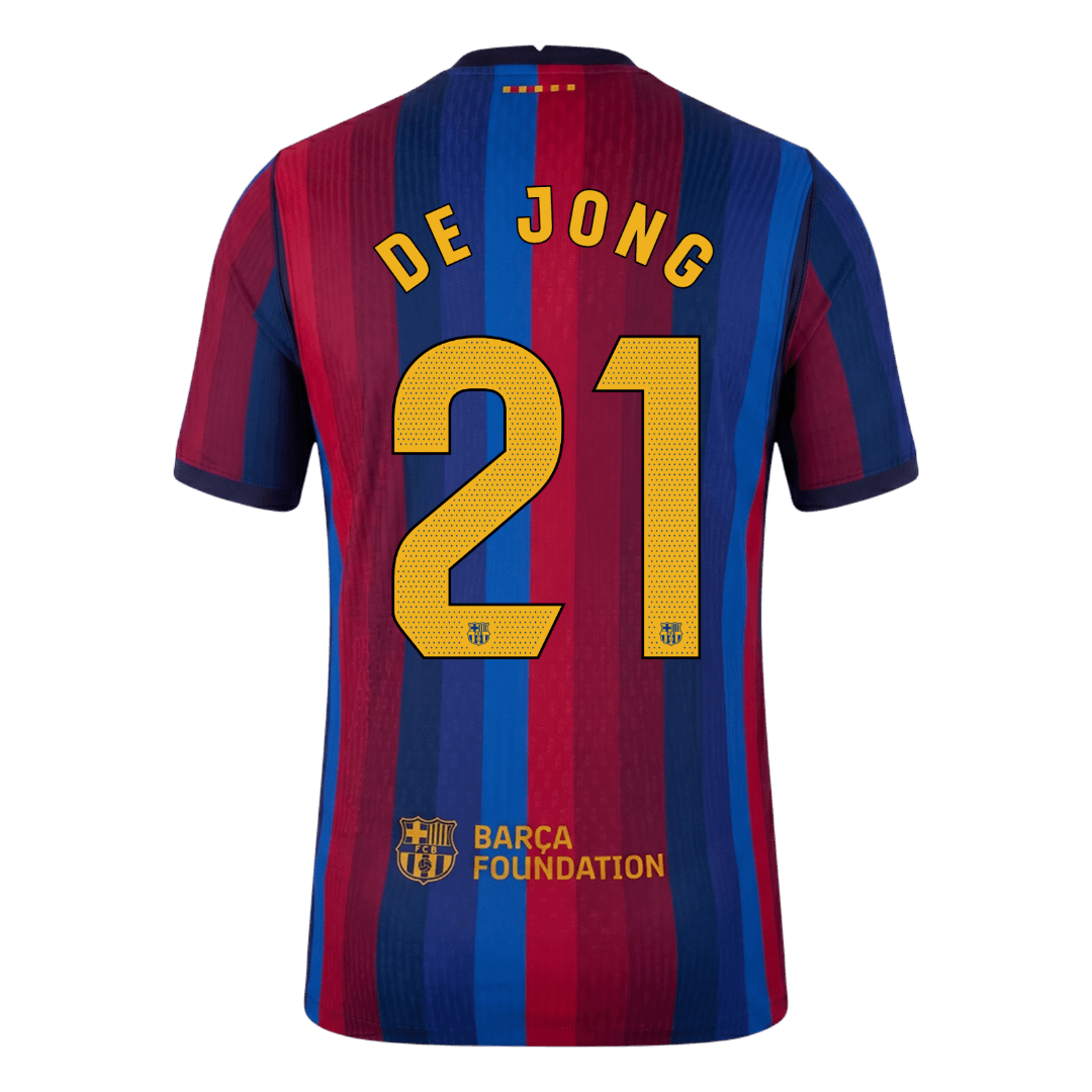 Barcelona 2026/27 İç Saha Forması DE JONG #21 - Oyuncu Versiyonu