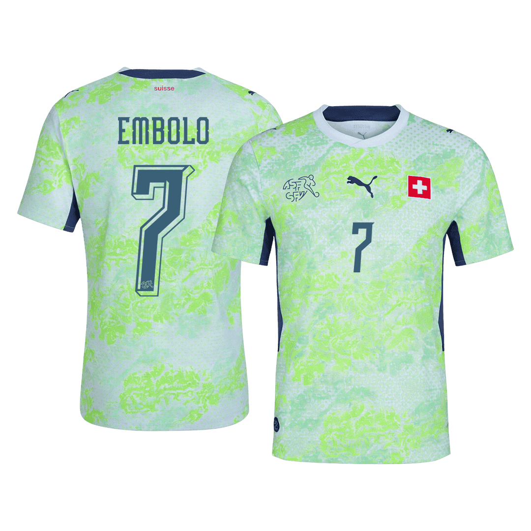 Switzerland 2026 Dünya Kupası Deplasman Forması EMBOLO #7 - Oyuncu Versiyonu