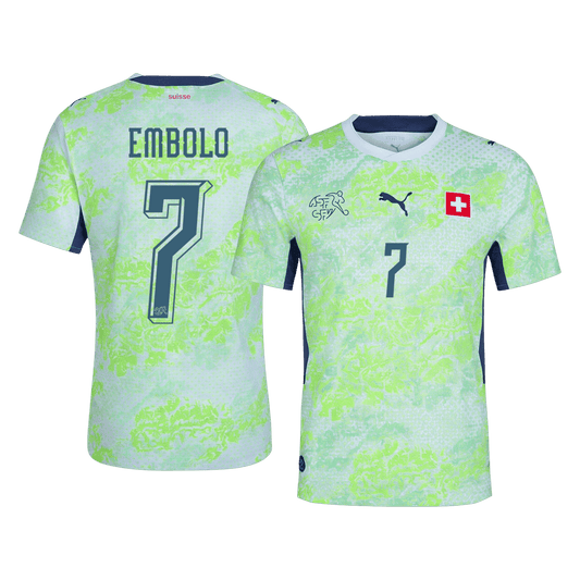 Switzerland 2026 Dünya Kupası Deplasman Forması EMBOLO #7 - Oyuncu Versiyonu