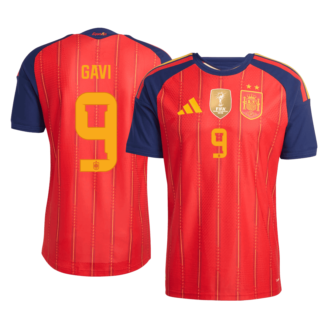 İspanya 2026 Dünya Kupası İç Saha Forması GAVI #9 - Oyuncu Versiyonu