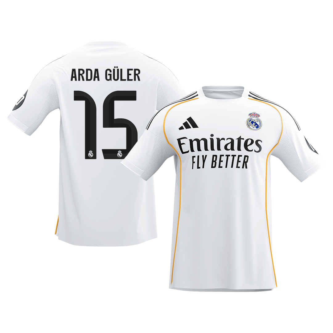 Real Madrid 2025/26 İç Saha Forması ARDA GÜLER #15 [PREMIUM]
