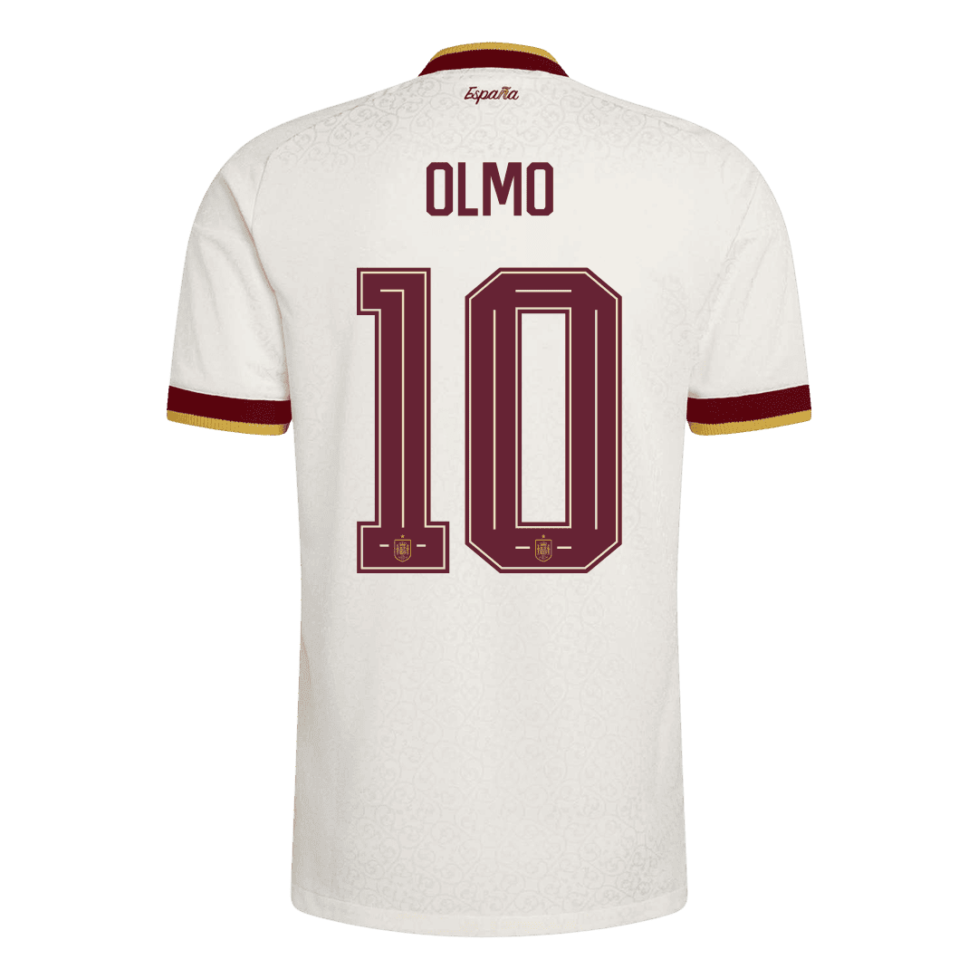 İspanya 2026 Dünya Kupası Deplasman Forması OLMO #10 - Oyuncu Versiyonu