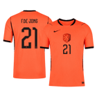 Hollanda 2026 Dünya Kupası İç Saha Forması F.DE JONG #21 - Oyuncu Versiyonu