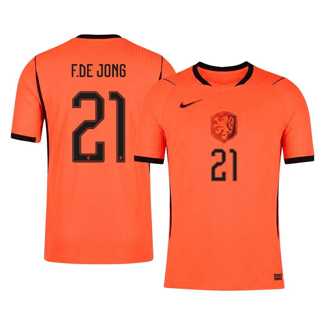 Hollanda 2026 Dünya Kupası İç Saha Forması F.DE JONG #21 - Oyuncu Versiyonu