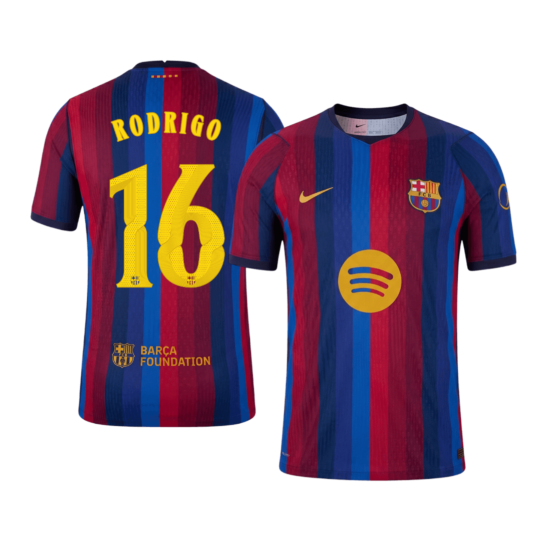 Barcelona 2026/27 İç Saha Forması RODRIGO #16 - UCL - Oyuncu Versiyonu