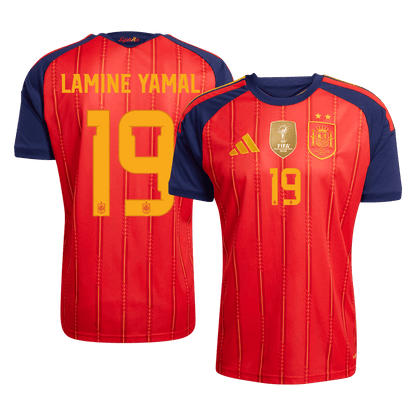 İspanya 2026 Dünya Kupası İç Saha Forması LAMINE YAMAL #19 - Oyuncu Versiyonu