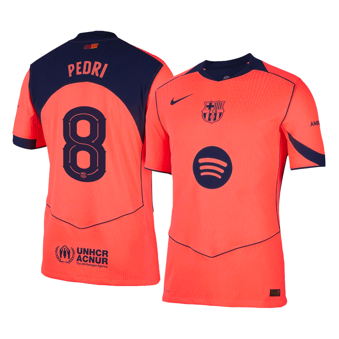 Barcelona 2025/26 Üçüncü Forması PEDRI #8 - UCL - Oyuncu Versiyonu