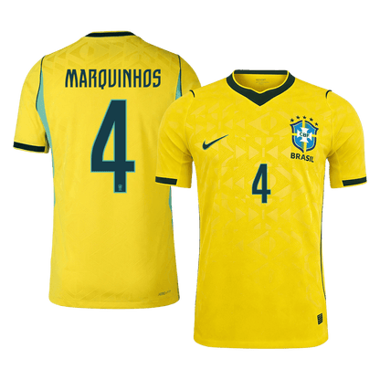 Brazil 2026 Dünya Kupası İç Saha Forması MARQUINHOS #4 - Oyuncu Versiyonu