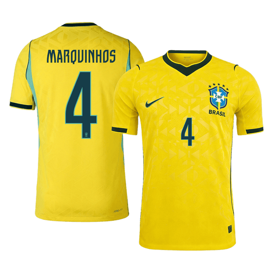Brazil 2026 Dünya Kupası İç Saha Forması MARQUINHOS #4 - Oyuncu Versiyonu