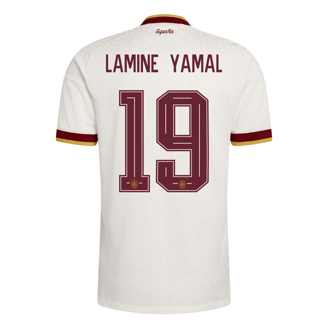 İspanya 2026 Dünya Kupası Deplasman Forması LAMINE YAMAL #19 - Oyuncu Versiyonu