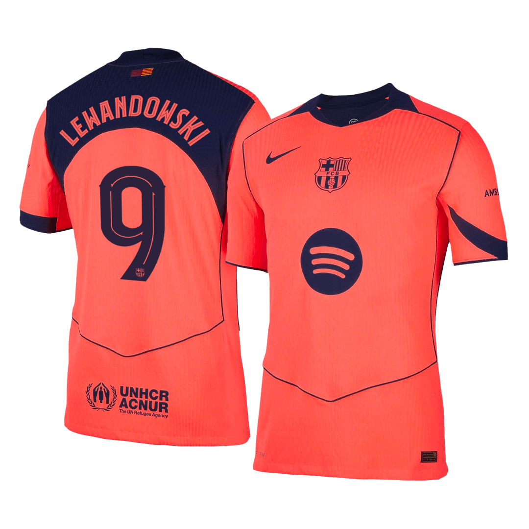 Barcelona 2025/26 Üçüncü Forması LEWANDOWSKI #9 - UCL - Oyuncu Versiyonu