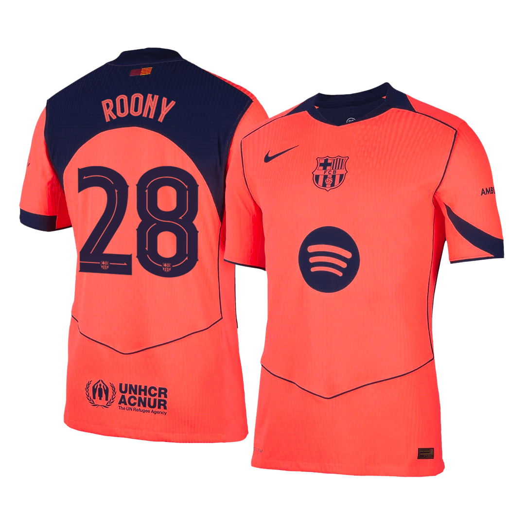 Barcelona 2025/26 Üçüncü Forması ROONY #28 - Oyuncu Versiyonu