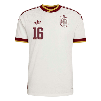 İspanya 2026 Dünya Kupası Deplasman Forması RODRIGO #16 - Oyuncu Versiyonu