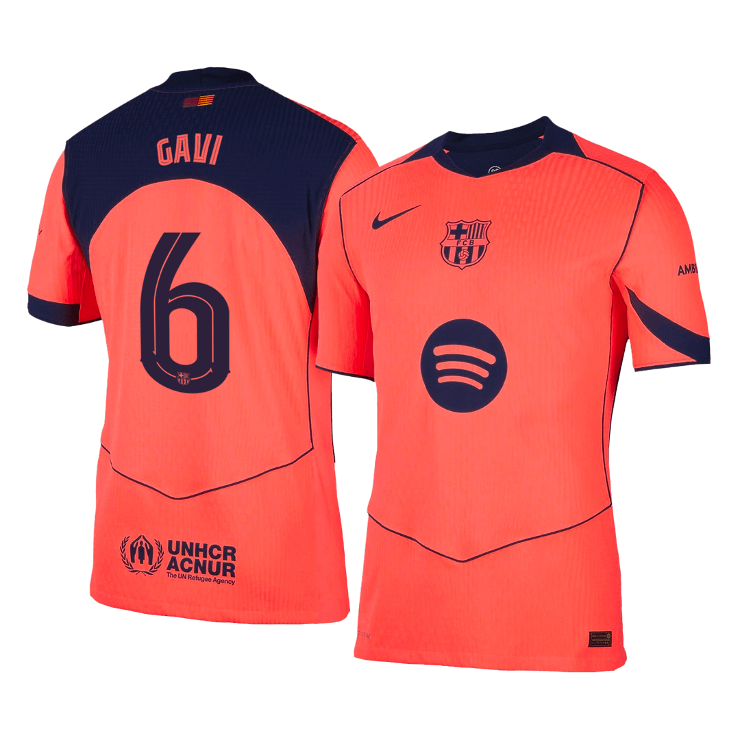 Barcelona 2025/26 Üçüncü Forması GAVI #6 - UCL - Oyuncu Versiyonu