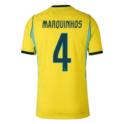 Brazil 2026 Dünya Kupası İç Saha Forması MARQUINHOS #4 - Oyuncu Versiyonu