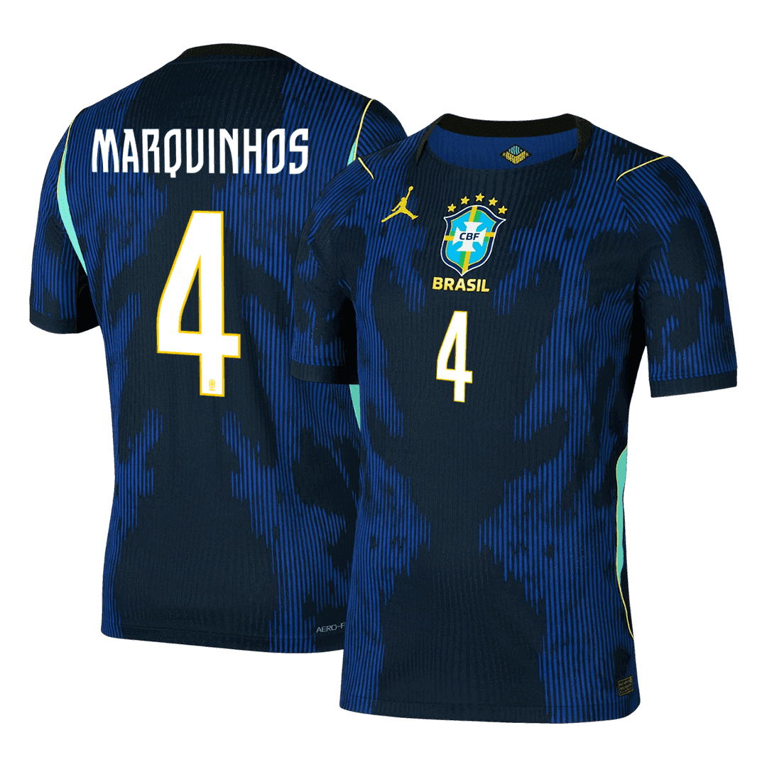 Brazil 2026 Dünya Kupası Deplasman Forması MARQUINHOS #4 - Oyuncu Versiyonu