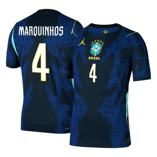 Brazil 2026 Dünya Kupası Deplasman Forması MARQUINHOS #4 - Oyuncu Versiyonu