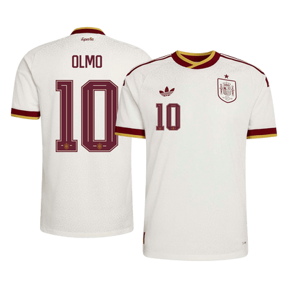 İspanya 2026 Dünya Kupası Deplasman Forması OLMO #10 - Oyuncu Versiyonu