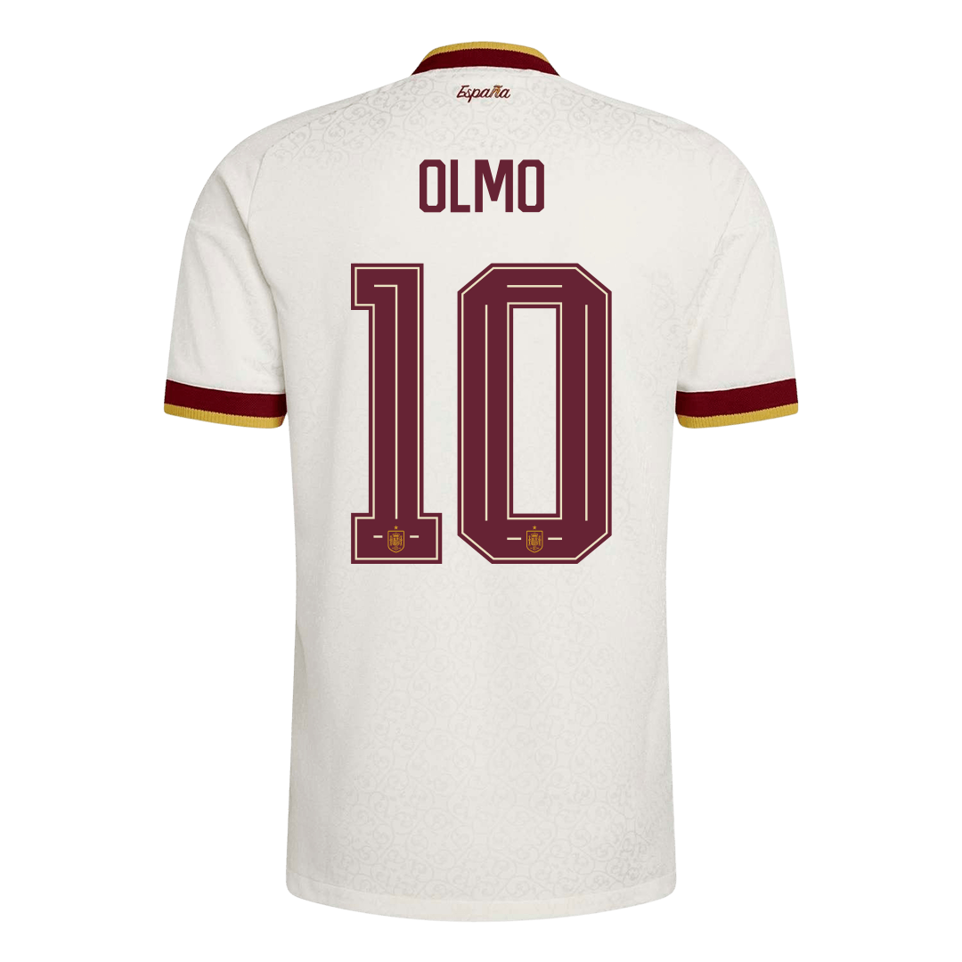 İspanya 2026 Dünya Kupası Deplasman Forması OLMO #10 - Oyuncu Versiyonu