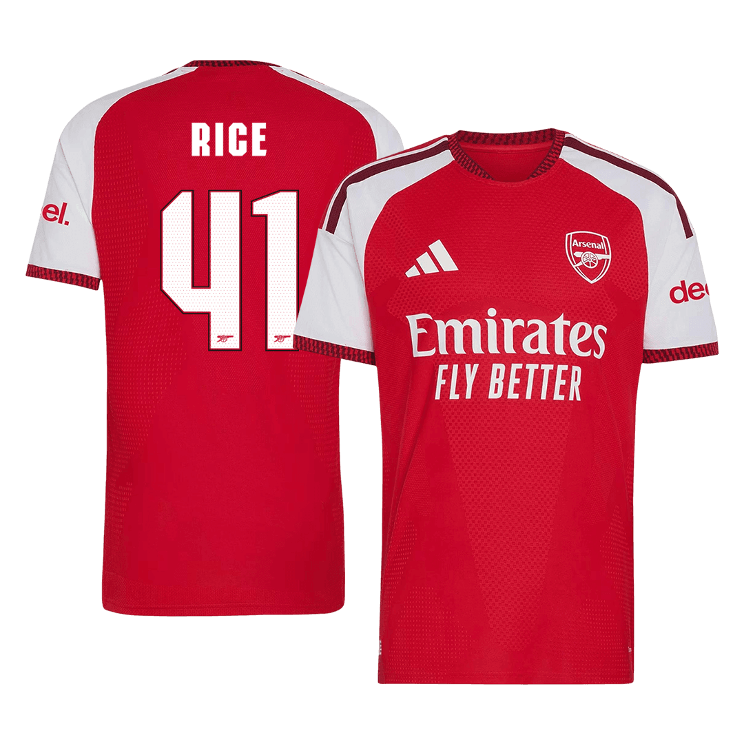 Arsenal 2026/27 İç Saha Forması RICE #41 - UCL - Oyuncu Versiyonu