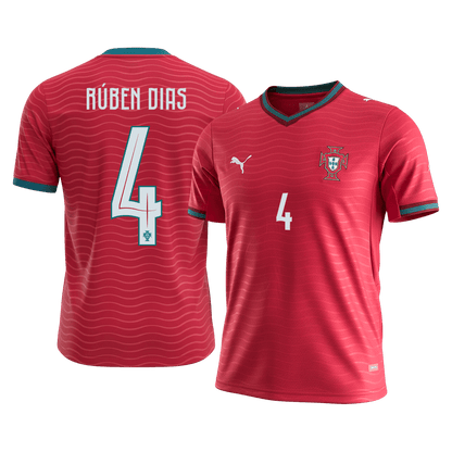 Portekiz 2026 Dünya Kupası İç Saha Forması RÚBEN DIAS #4 [PREMIUM]
