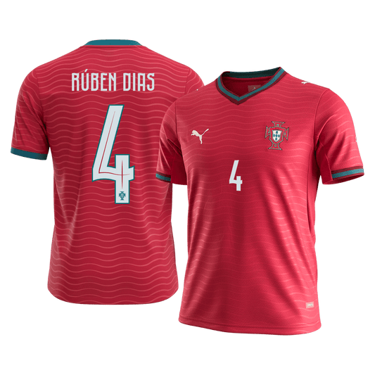 Portekiz 2026 Dünya Kupası İç Saha Forması RÚBEN DIAS #4 [PREMIUM]
