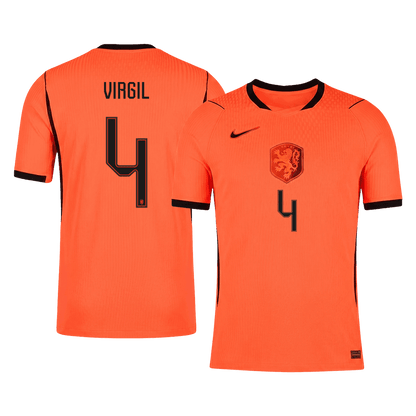 Hollanda 2026 Dünya Kupası İç Saha Forması VIRGIL #4 - Oyuncu Versiyonu