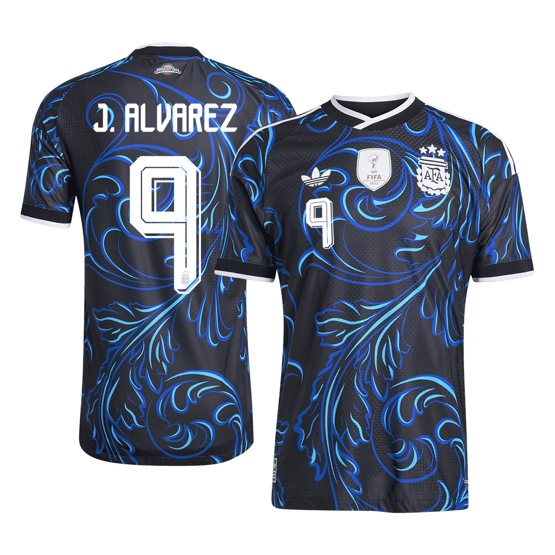 Arjantin 2026 Dünya Kupası Deplasman Forması J. ALVAREZ #9 - Oyuncu Versiyonu