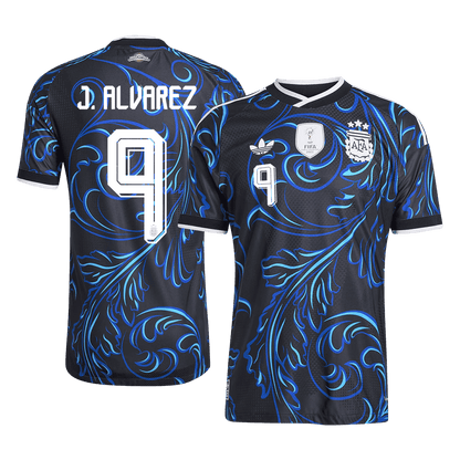 Arjantin 2026 Dünya Kupası Deplasman Forması J. ALVAREZ #9 - Oyuncu Versiyonu