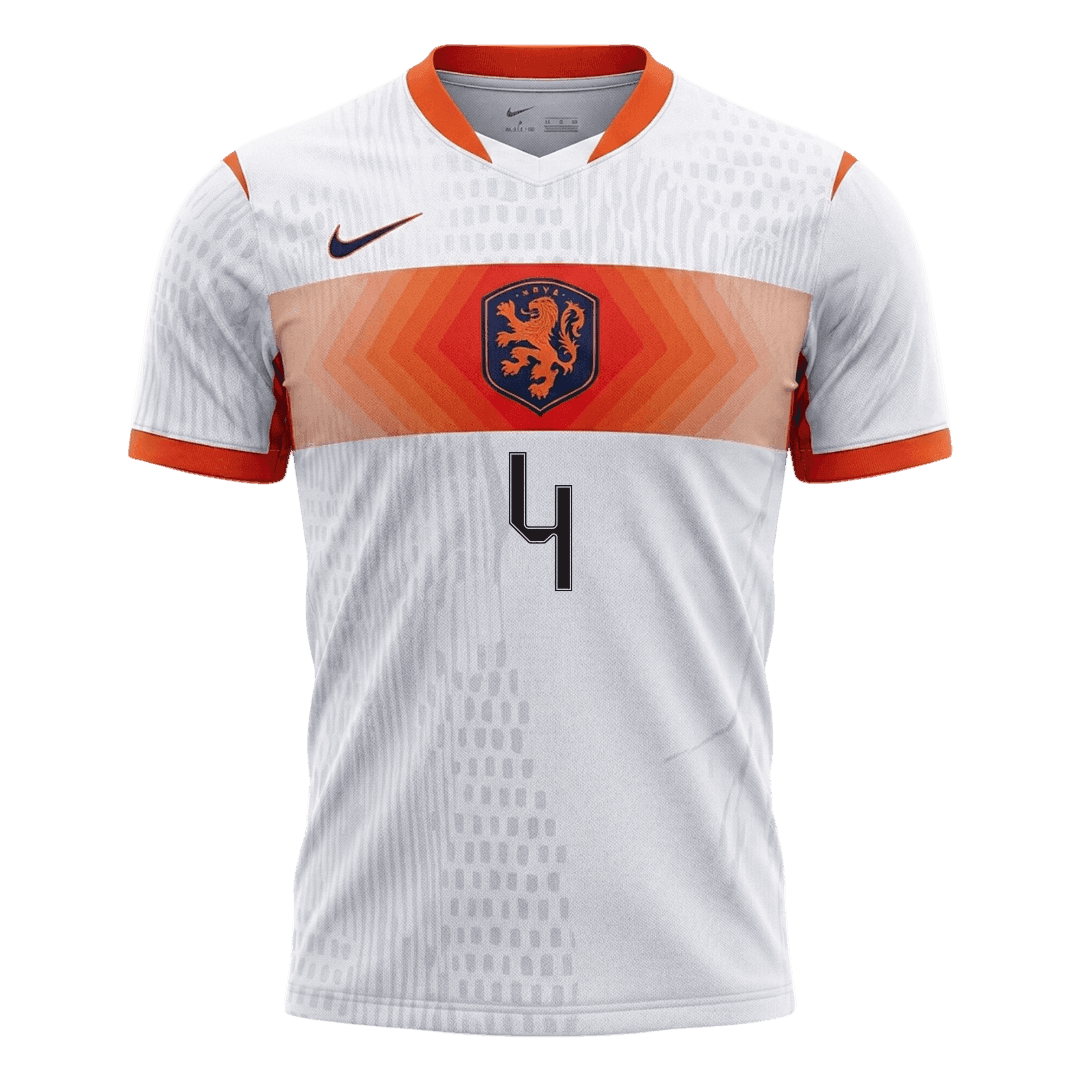 Hollanda 2026 Dünya Kupası Deplasman Forması VIRGIL #4 - Oyuncu Versiyonu