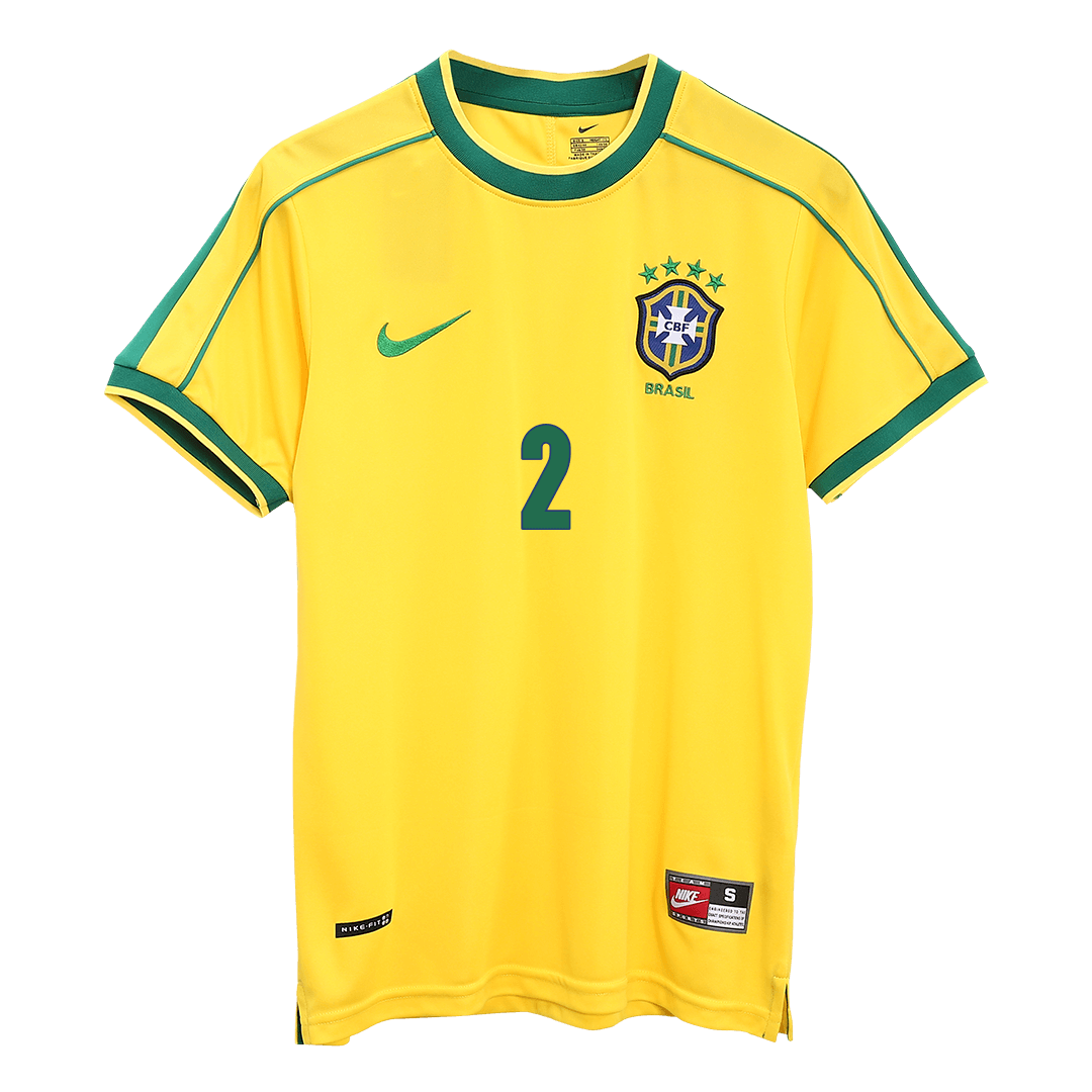 Retro Brazil 1998 Dünya Kupası İç Saha Forması CAFU #2