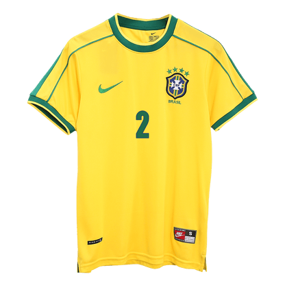 Retro Brazil 1998 Dünya Kupası İç Saha Forması CAFU #2