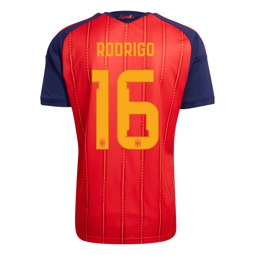 İspanya 2026 Dünya Kupası İç Saha Forması RODRIGO #16 - Oyuncu Versiyonu