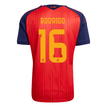 İspanya 2026 Dünya Kupası İç Saha Forması RODRIGO #16 - Oyuncu Versiyonu