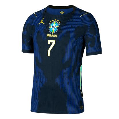 Brazil 2026 Dünya Kupası Deplasman Forması VINI JR. #7 - Oyuncu Versiyonu