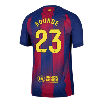 Barcelona 2025/26 İç Saha Forması KOUNDE #23 - Oyuncu Versiyonu