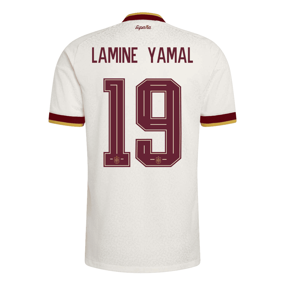 İspanya 2026 Dünya Kupası Deplasman Forması LAMINE YAMAL #19 - Oyuncu Versiyonu