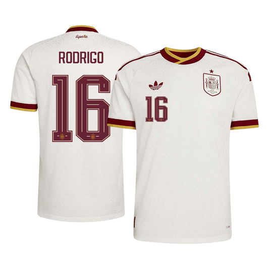 İspanya 2026 Dünya Kupası Deplasman Forması RODRIGO #16 - Oyuncu Versiyonu