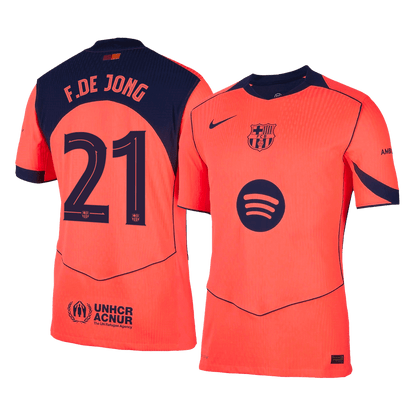 Barcelona 2025/26 Üçüncü Forması F.DE JONG #21 - UCL - Oyuncu Versiyonu