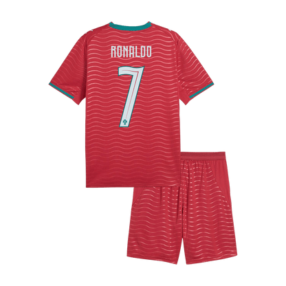 Portekiz 2026 Dünya Kupası Çocuk İç Saha Forma Seti RONALDO #7 [PREMIUM]