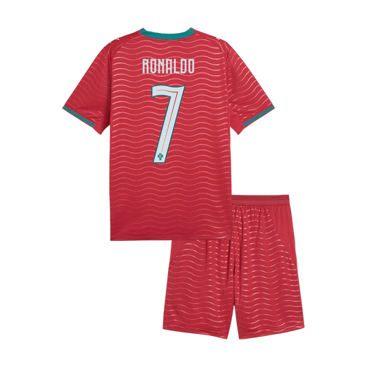 Portekiz 2026 Dünya Kupası Çocuk İç Saha Forma Seti RONALDO #7 [PREMIUM]
