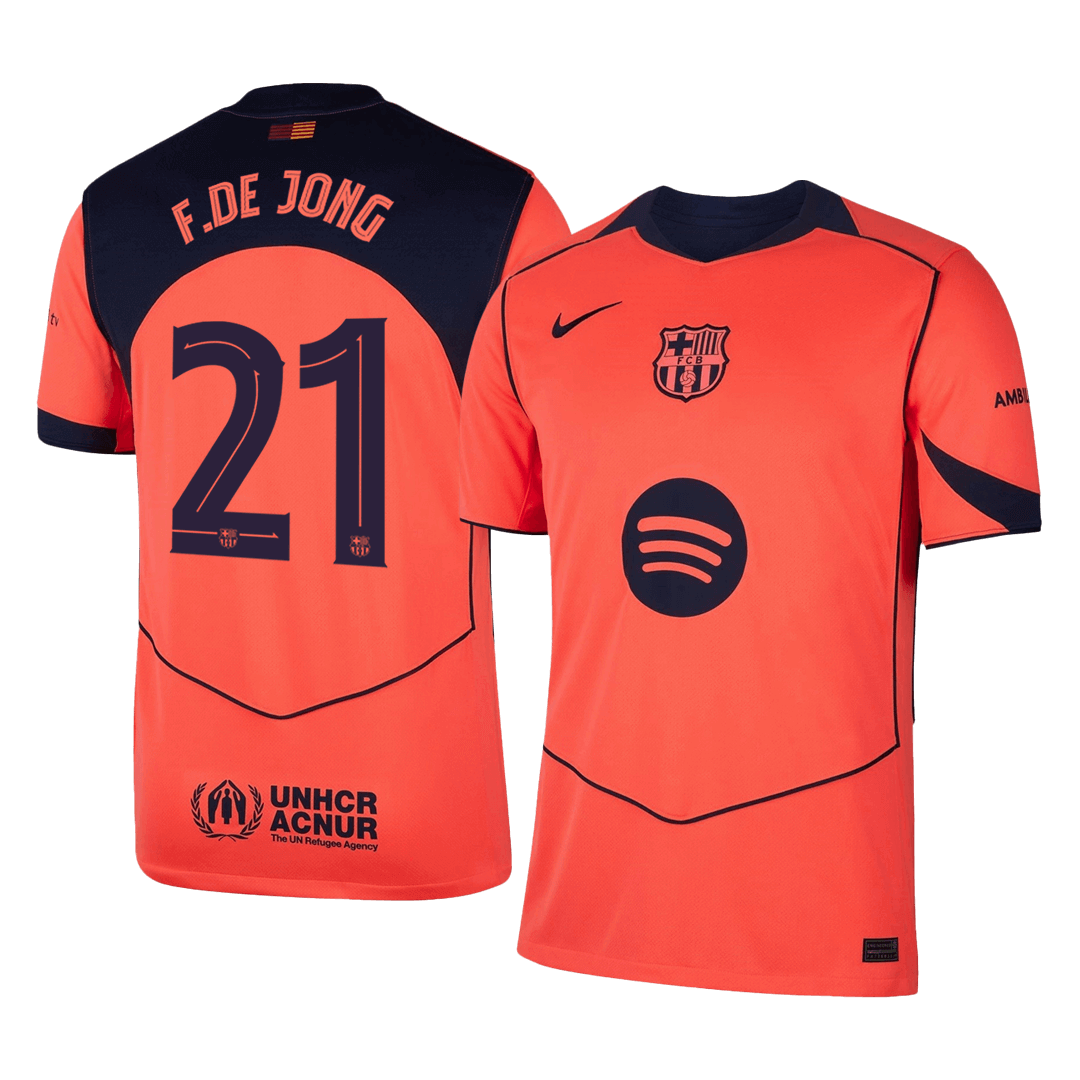 Barcelona 2025/26 Üçüncü Forması F.DE JONG #21 - UCL