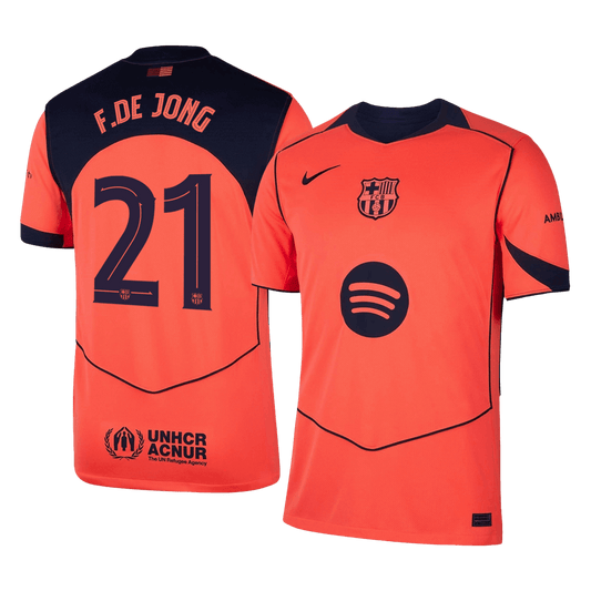 Barcelona 2025/26 Üçüncü Forması F.DE JONG #21 - UCL