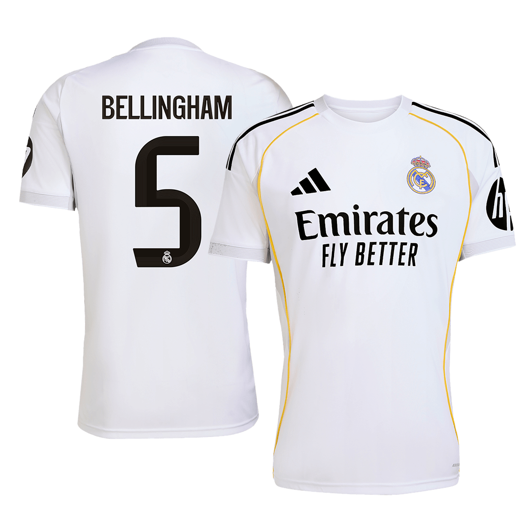 Real Madrid 2025/26 İç Saha Forması BELLINGHAM #5 [PREMIUM]
