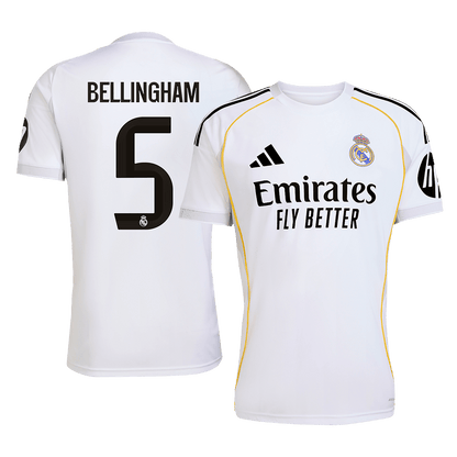 Real Madrid 2025/26 İç Saha Forması BELLINGHAM #5 [PREMIUM]