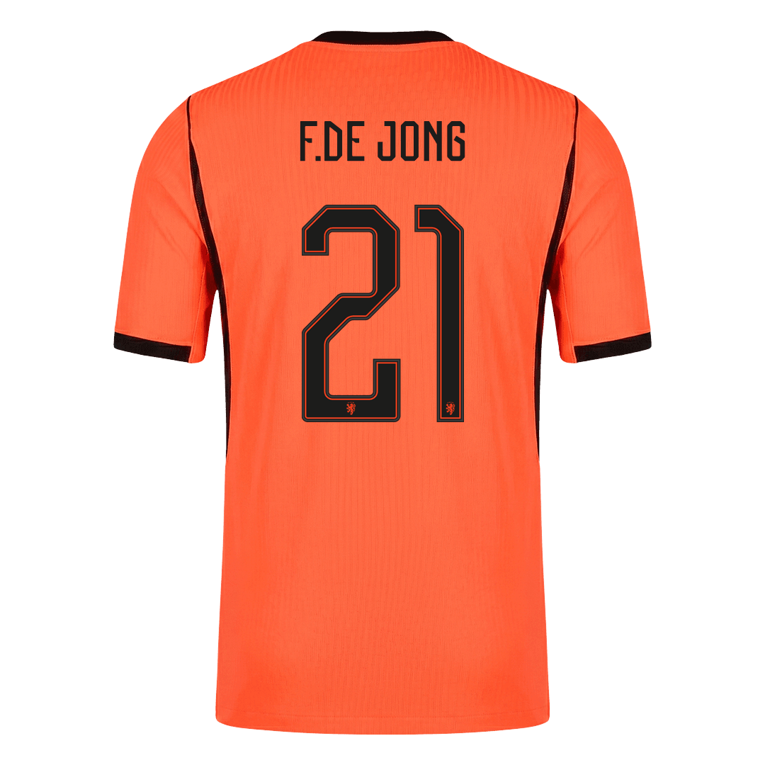 Hollanda 2026 Dünya Kupası İç Saha Forması F.DE JONG #21 - Oyuncu Versiyonu